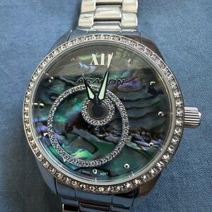 Rare ARAGON Ronda 762 Silver Star Halo Abalone Swarovski Crystals